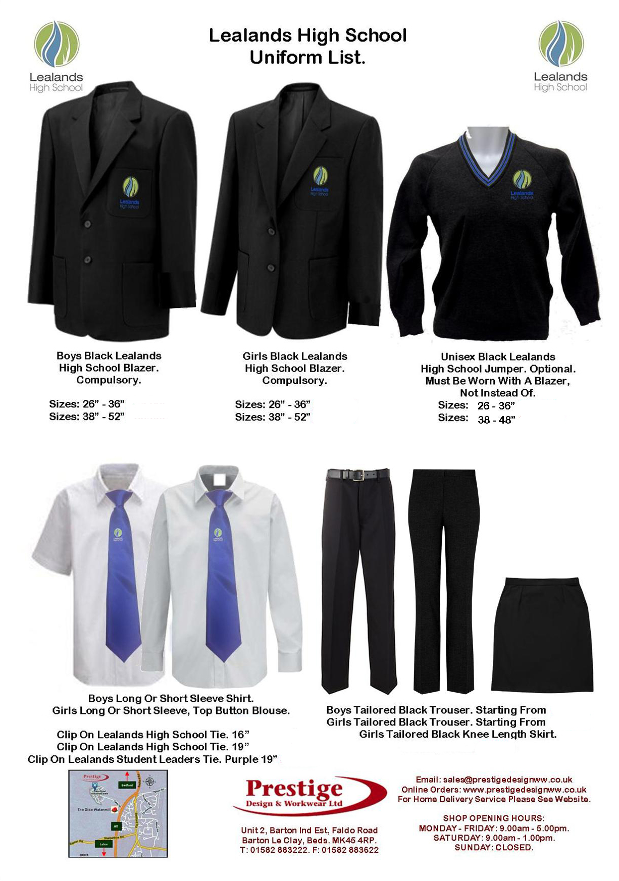 Lealands High School - Uniform
